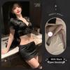 Women Sexy Lingerie Cosplay Police Uniform Erotic Female Cop Sheath Dress Porn Policewoman Role Play Costume Adult Underwear Set