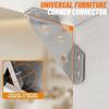 20-1PC Stainless Steel Angle Corner Brackets Universal Furniture Corner Connector Brace Joint Fastener Bedframe Cabinet Drawer