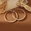 2025 Gold Large Hoop Earrings: Luxury Niche Design Studs for Women, Ideal for Round Faces