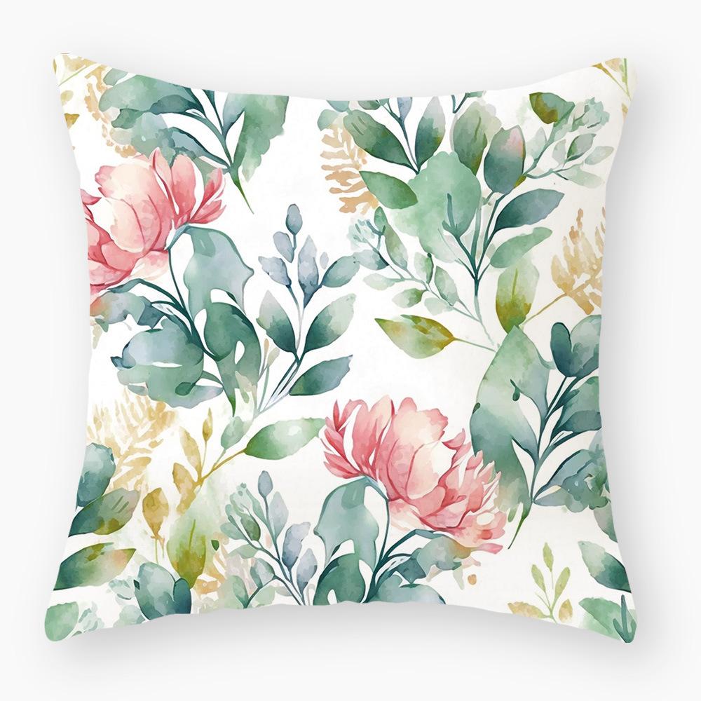 New Floral Series Pillowcases, Simple Sofa Decorative Pillows, Car Seat Cushions