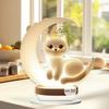 Mond Katze Acryl Heim Eingang Schreibtisch Ornament Requisite Feiertagsdekoration Geburtstagsgeschenk