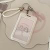 Cute Kitten Puppy Samll Card Holder Y2k Bag Pendant Cards Protector Backpack Hanging Photo Card Holder ID Card Protective Cover