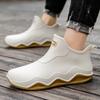 Fashion Rain Shoes Men's and Women's Short Water Shoes Waterproof Couple Rain Boots Takeaway Car Wash Cotton Wear-resistant