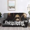 Tokio Hotel Tom Kaulitz Pătură Moale Caldă Flanelă Pătură Aruncată Cearșaf de Pat pentru Pat Cameră de Zi Picnic Călătorie Acasă Canapea