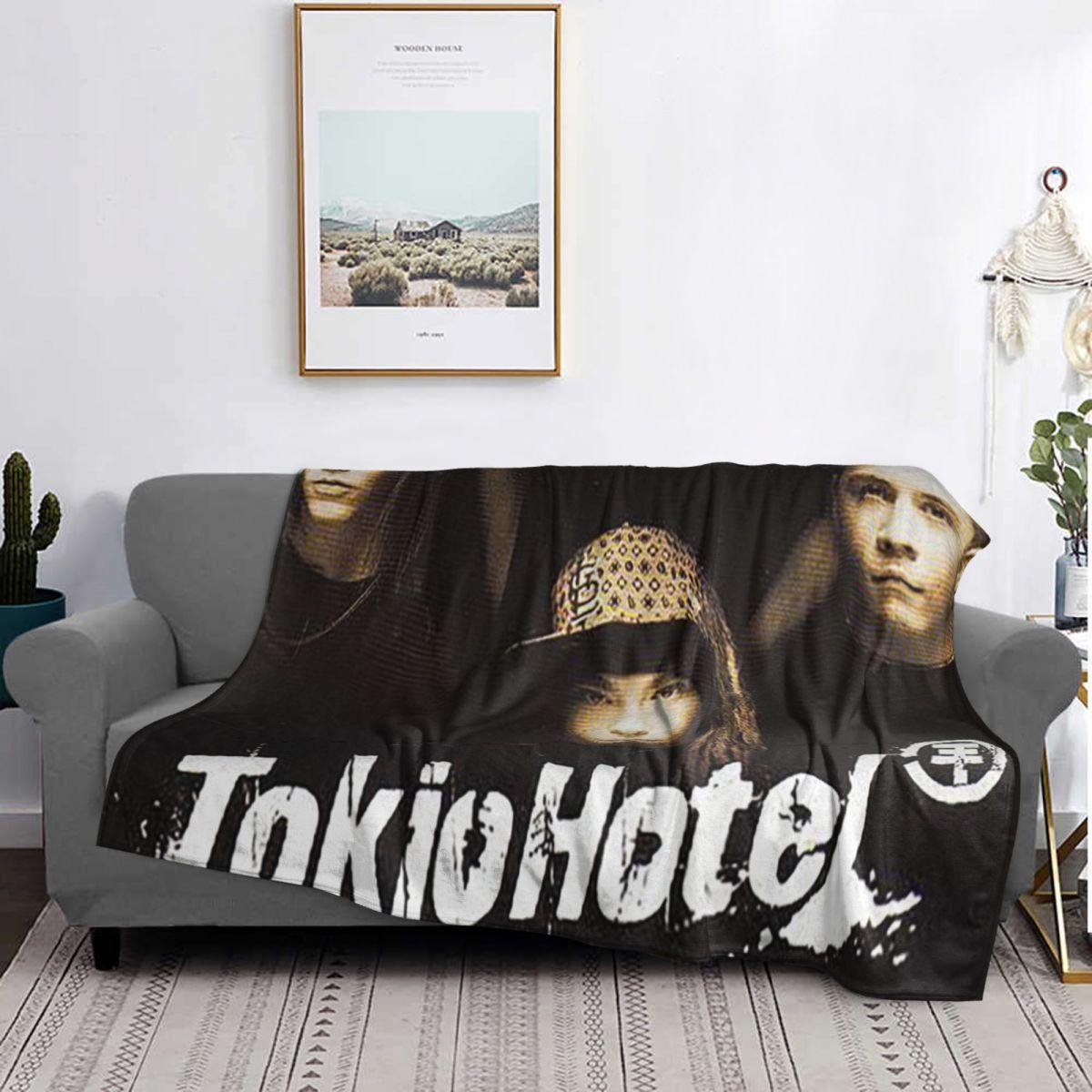 Exquisite Fashion Items Unisex Tokio Hotel Tom Kaulitz Blanket Soft Warm Flannel Throw Blanket Bedspread For Bed Living Room Picnic Travel Home Couch