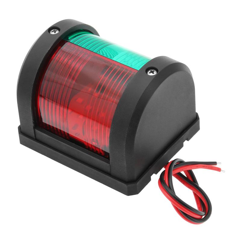 Red+Green Dual LED Navigation Light for Marine Boat Hardware Waterproof Sailing Signal Lamp for Pontoon Power Boat and Skiff 1pc