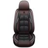 All-Season Nappa Leather Car Seat Cover with Full Coverage and Backrest Pad