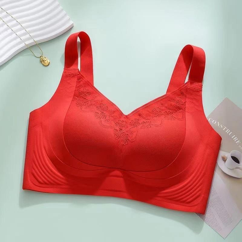 Women Plus Size Full Cup Thin Seamless Bra Reduce Bust Size Adjusting Underwear