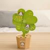 Leaf Shape Potted Plant Shape Calendar Paper Standing Desk Calendar Creative Pen Holder  For Home