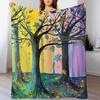 Unexpected Fall Trees Throw Blanket Decorative Soft Throw Blanket for Couch Sofa