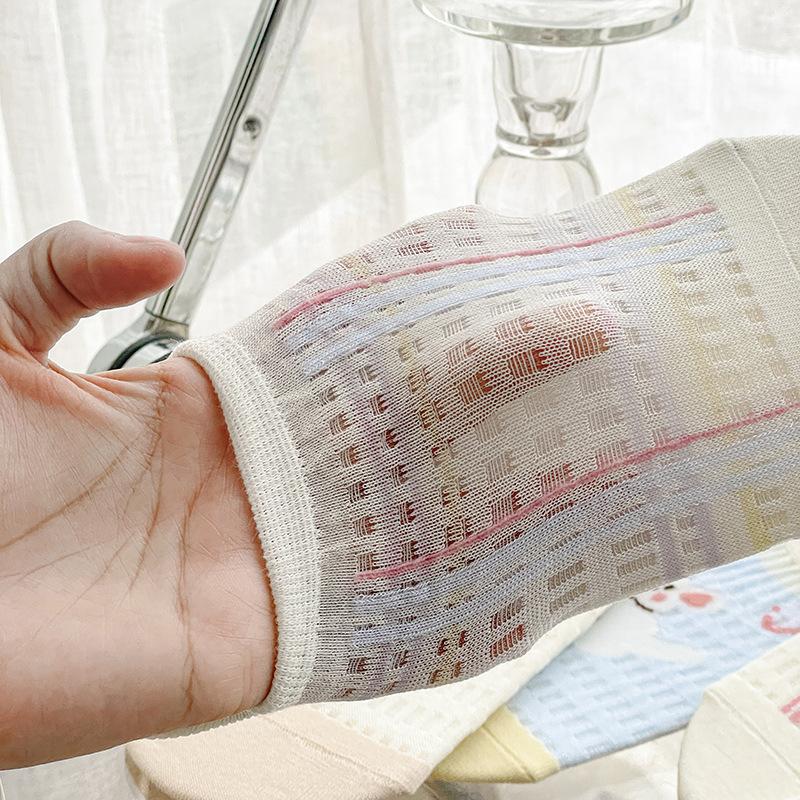 Women's Summer Thin New Cartoon Preppy Style Shallow Mouth Invisible Mesh Hollow Non Slip Socks