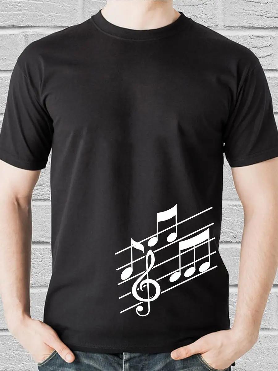 Футболка с музыкой, нотами 2XL
