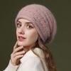 WTEMPO Autumn Winter Woolen Warm Beanie Hats Women's Elegant Large Size Versatile Knitted Hats Warm Beret Mother Hats