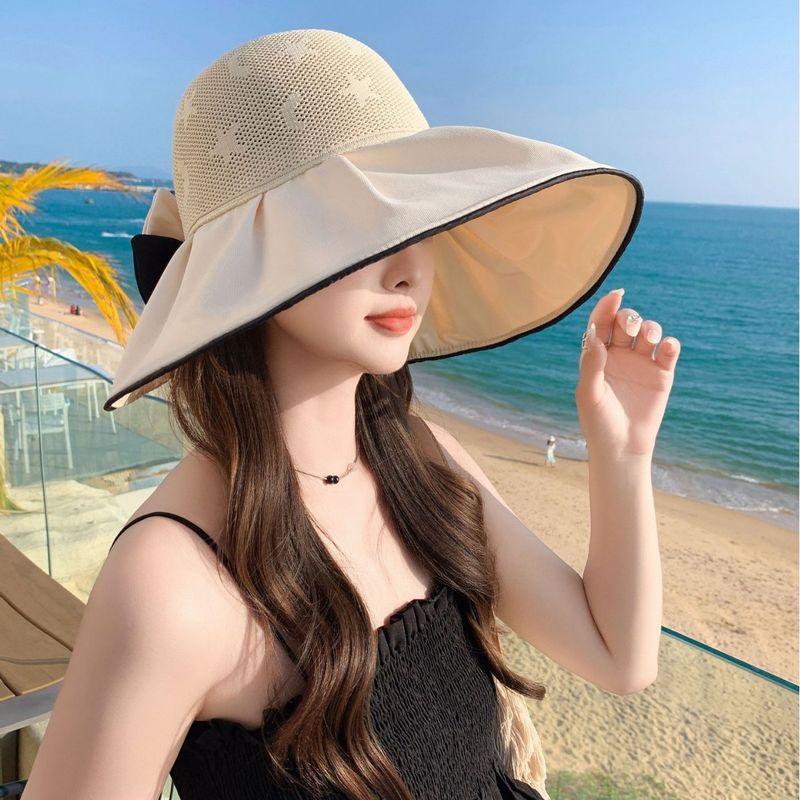 

Air Top Summer New Arrival Female Fashion Korean Style Sun Hat Big Brim Face-Covering Easiest for Match Casual Spring Sun Hat Sun Hat Beige All yards