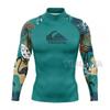 Pánské tričko s dlouhým rukávem Rash Guard na surfování Ochrana proti UV záření Rychleschnoucí Plavky Potápění Surfování Vodní sporty