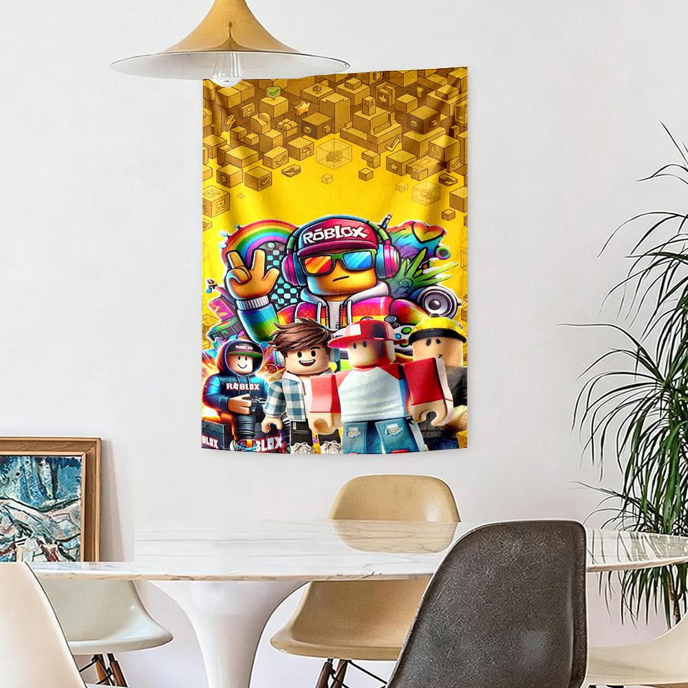 Roblox Wall Decor Tapestry Art For Pet Memorial Birthdaywedding Party Backdrop Family Gift