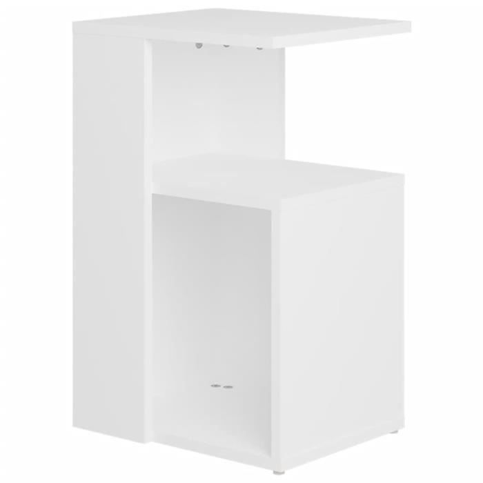 VidaXL Side Table White 36x30x56 Cm Chipboard