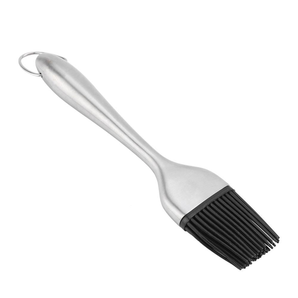 2PCS Stainless Steel Silicone Basting Brush Detachable Brush Head Pastry Brush  Baking Cooking