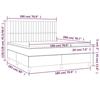 VidaXL Slatted Bed Base with Mattress and LED, Upholstered Bed, Double Bed, Adult Bed for Interior Bedroom, 3135614