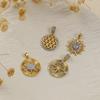 1 Stück Messing Anhänger 18K Gold Plated Sonnenblume Stern Micro Pave Klar Zirkonia Anhänger Für DIY Halskette Schmuckherstellung