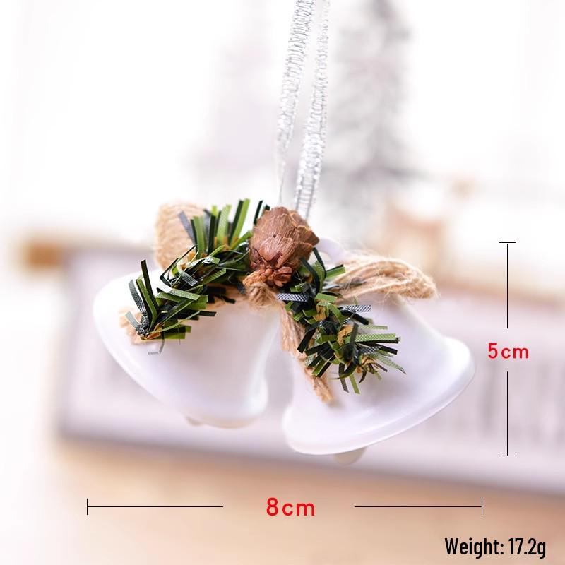 

Різдвяний підвіс на двері 2025 року з червоним оксамитовим бантом, дзвіночками та ялинковими прикрасами