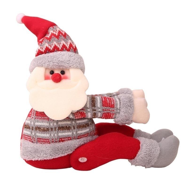 New Christmas Curtain Buckle Christmas Home Decorations Santa Claus Sonwman Window Ornament Decor Supplies Festival Kids Gifts