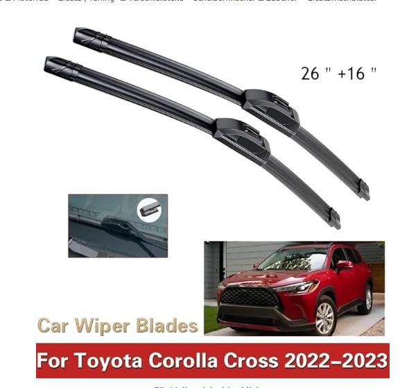 

For Toyota Corolla Wipers Toyota Corolla Cross 2025-2025 26 + 16 Toyota Corolla Cross 2022-2023 26+16