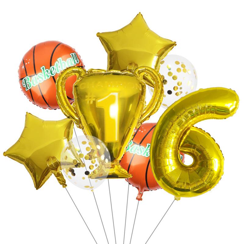 Impreza Tematyczna Koszykówka Kreskówkowa Jednorazowa Zastawa Stołowa Papierowe Talerzyki Kubki Balon Baby Shower Urodziny Impreza dla Dorosłych Dekoracje Zaopatrzenie