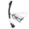 Adults Snorkel Set AntiFog Diving Cover Tempered Glass Goggles with Dry Top Snorkel Tube