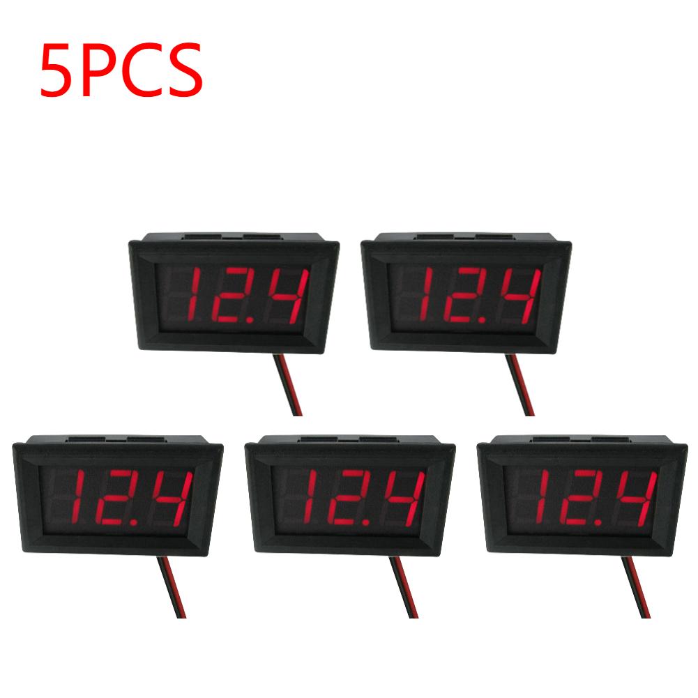 1-5PCS Digital Voltmeter DC 4.5V to 30V Digital Voltmeter Mini Voltage Panel Meter For 6V 12V Electromobile Boat Motorcycle Car