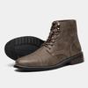 Stivali da Uomo alla Moda Stivali Casual in Pelle di Alta Qualità Classici Stringati Stivaletto alla Caviglia Stivali Eleganti da Uomo per il Lavoro Oxford High Top Botas