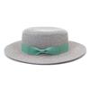 Men and women's new outdoor seaside sunshade bow big eaves flat top straw hat beach stage top hat