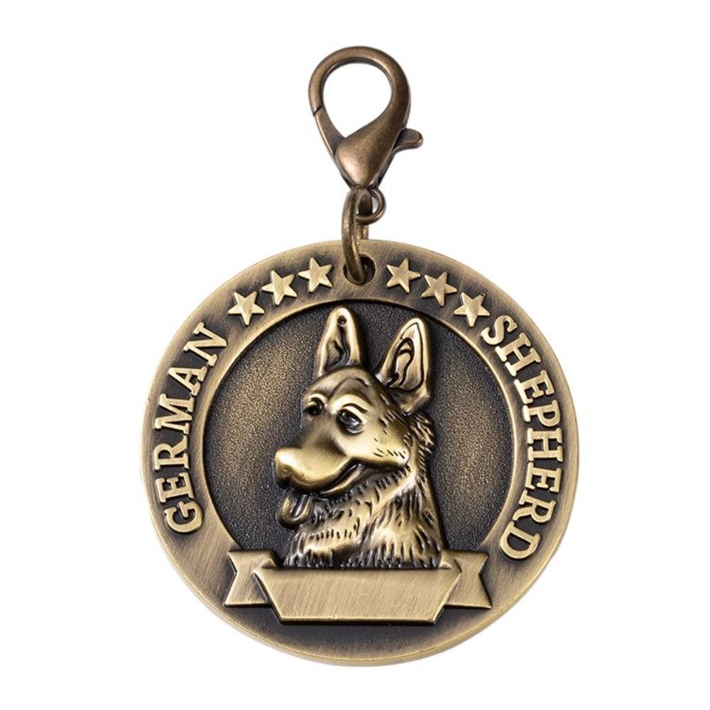 Pet Supplies Dog Tag 3D Embossed Nameplate Anti-lost Stainless Steel Pet Metal ID Card