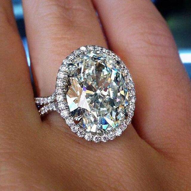 

Темпераментные элегантные овальные обручальные кольца с кристаллами кубического циркония, кольца для женщин, серебряного цвета, роскошные модные женские украшения 10