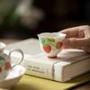 2pc/lot Hand-painted Strawberry Teacup Zen Tea Bowl Water Jug Tea-tasting Meditation Cup Chazhan Master Cups Tea Services 50ml