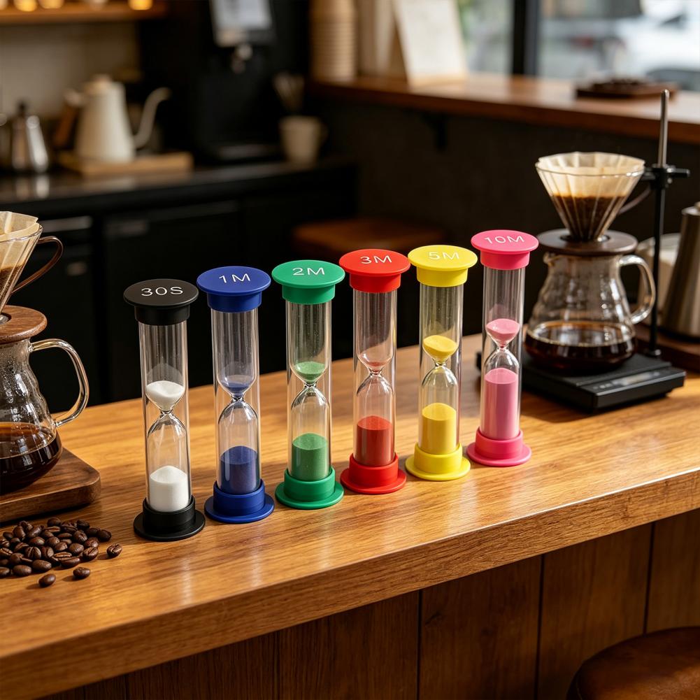 Sand Timer Colorful Hourglass Timer 30sec/1min/3mins/5mins/10mins Sand Clock Timer for Kids Homework Meditation Timing