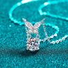 Delong S925 Sterling Silver Moissanite Butterfly Pendant Necklace for Women - Exquisite, Sweet, and Versatile Everyday Style