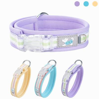 CP500 Hundehalsband für mittelgroße bis große Hunde Weiches Neopren gepolstertes Halsband Nylon Robust Verstellbar Haustierhalsband Zubehör