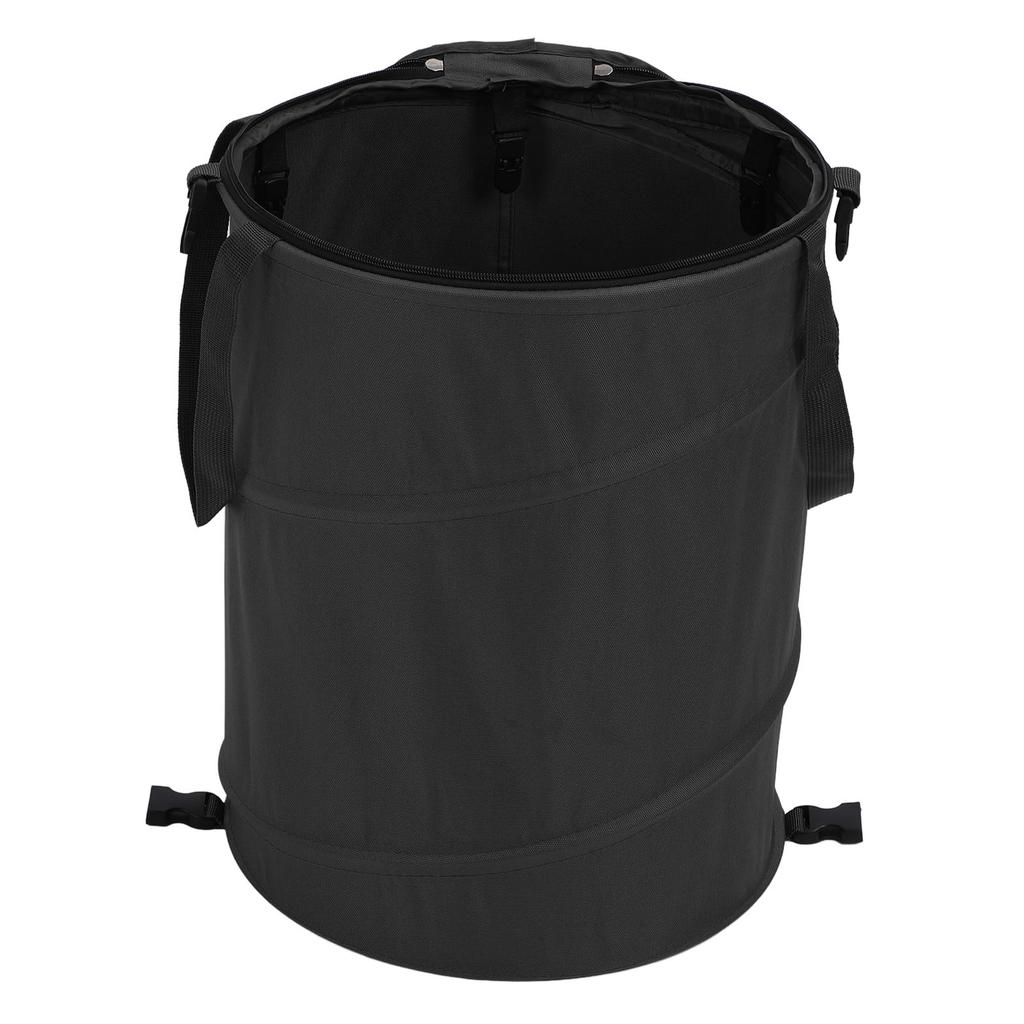 Camping Trash Can with Zippered Lid 24 Gallons Large Capacity Foldable Portable Garden Garbage Container for Outdoor