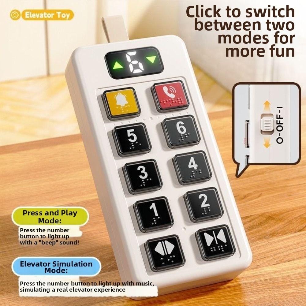 with Sound Effects Elevator Button Simulation Toy Educational Pretend Play Toys  for Infant Toddler