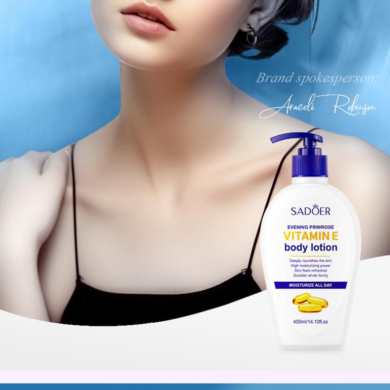 Lotion Corporelle Vitamine E SADOER Onagre Hydrate et hydrate tout le corps