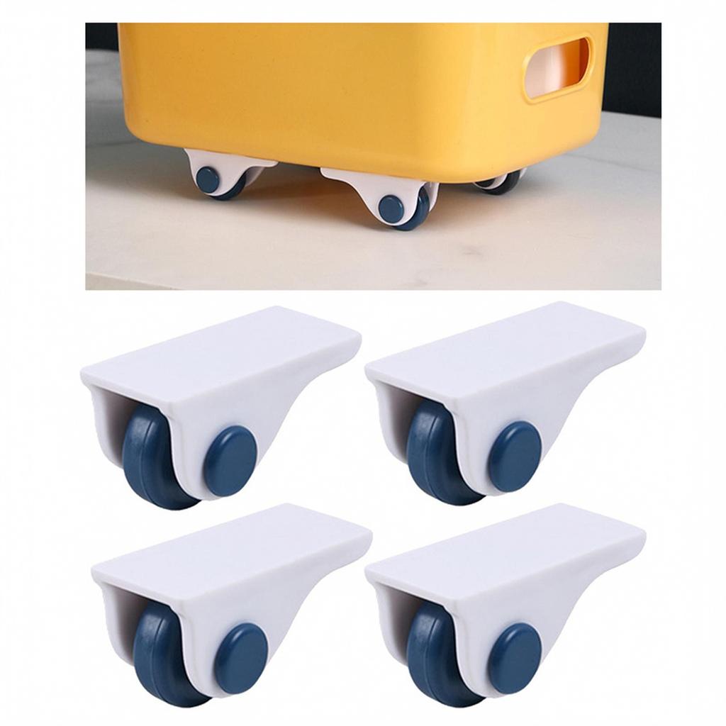 Adhesive Casters for Storage Bins, Replacement Wheels for Cans and Boxes