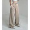 High Waist Straight Leg Casual Pants Solid Color Women