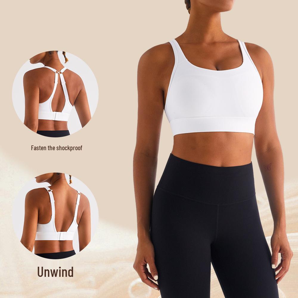 Damen High-Impact Stoßfester Yoga-BH - Verstellbar, Bügellos, Seitenstütze