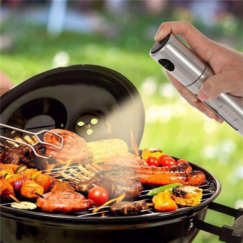 Bbq Baking Olive Oil Spray Bottle 304 Stainless Steel Oil Spray Bottle Vinegar Spray Bottles Bq Sprayer Seasoning Bottle Kitche
