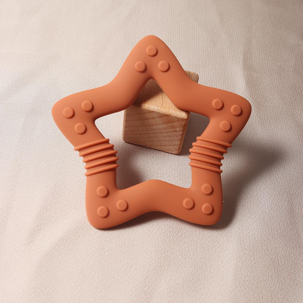 New Star Silicone Teether Food Grade Heart Baby Teething Toy