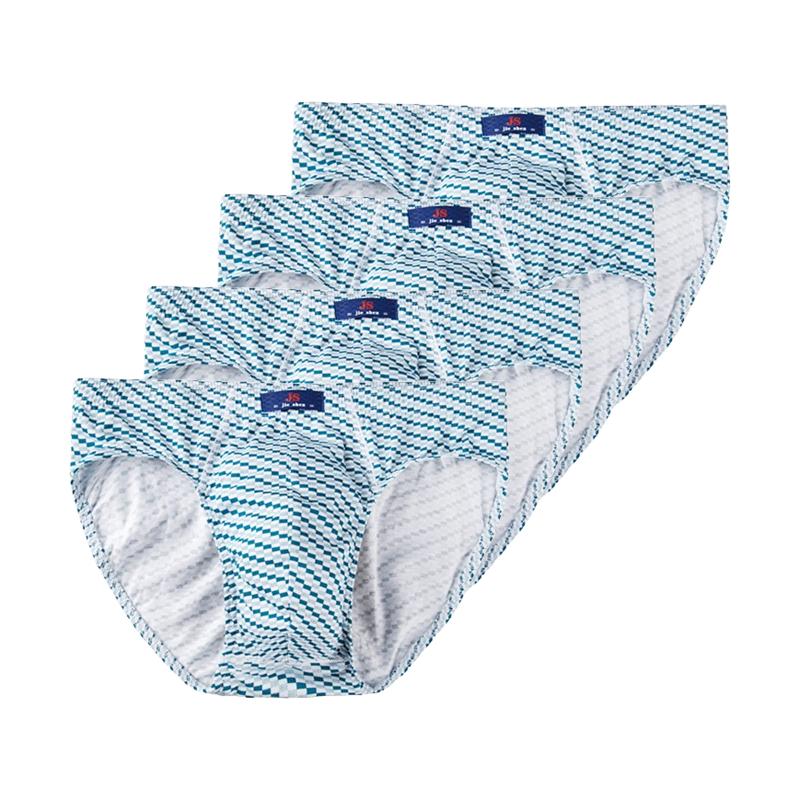 4 kusy pánských bavlněných kalhotek Pohodlné spodní prádlo Středně vysoké slipy Potisk Spodky Chlapecké Prodyšné kalhotky L XL 2XL 3XL 4XL 5XL