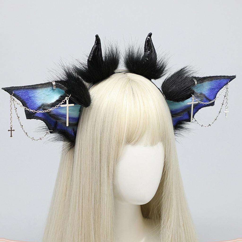 Party Hairhoop Plush Bat Wing Beast Hairband Animal Theme Headband Costume Hairhoop Women Festival Animation Headpiece
