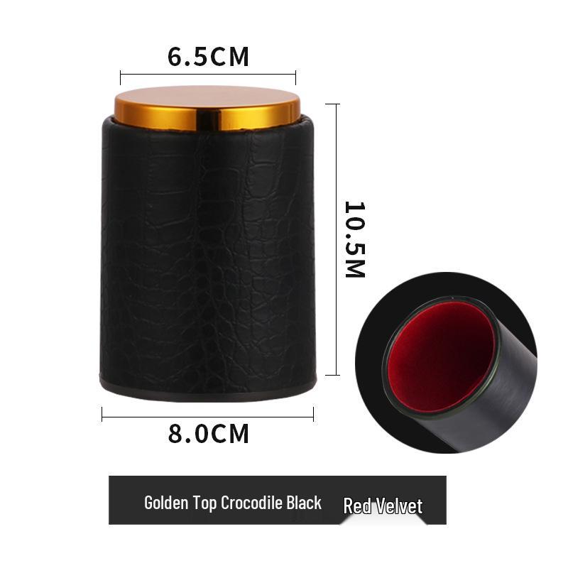 Goldener Plüsch-Stiller Leder-Würfelbecher für Bars & Kneipen
