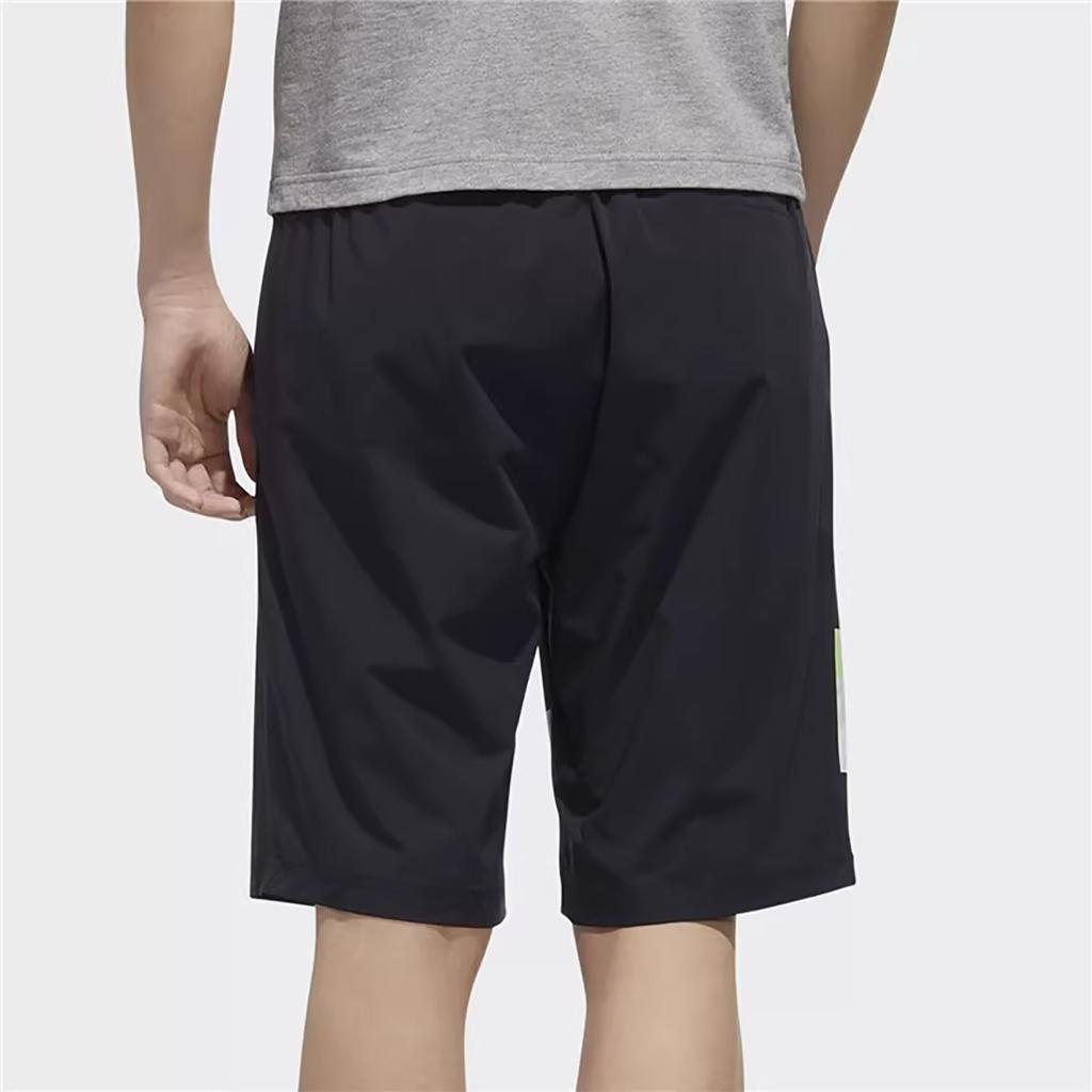 Adidas Neo Geometric Pattern Printed Color Block Loose Fit Five-Point Casual Shorts Men shorts Black FP7344